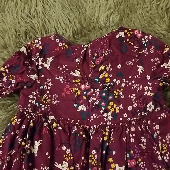 Adorable bunny print peasant dress - Picture 3 of 5